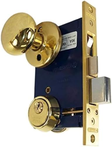 Marks 22AC RHR Double Cylinder Iron Gate Ornamental Mortise Lock Set with 2-1/2" Backset