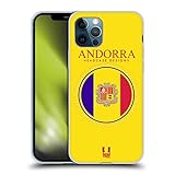Head Case Designs Flag of Andorra Andorran Remiendos de La Bandera Caso Funda de Gel Suave Compatible con Apple iPhone 12 / iPhone 12 Pro