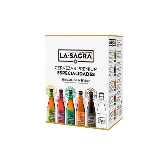 La Sagra - Pack Degustación 6 Estilos, Caja de 6 botellas de 330 ml - Total: 1980 ml
