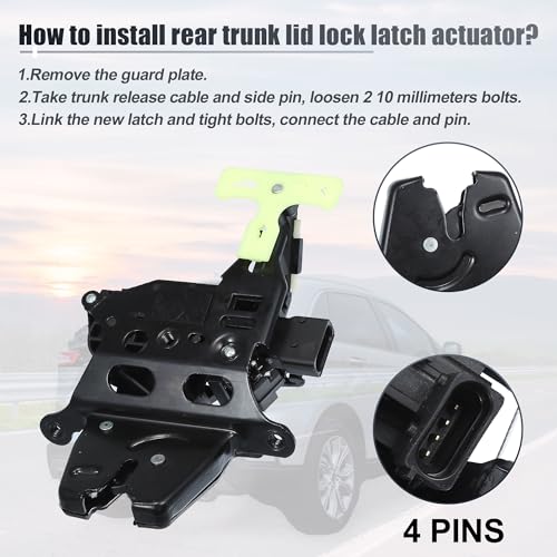 Image of uxcell Trunk Lid Latch Lock Actuator Motor for Chevrolet Cobalt 2005-2010 for Pontiac G5 2007-2010 No.20774886