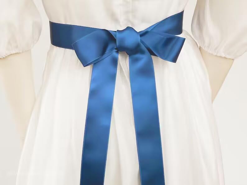 Leimandy 2" Wide Simple Classic Colorful Ribbon Sash for Dress Formal Wedding Dress3