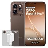 OPPO Reno15 Pro 5G Smartphone Liberado, 12+512GB, Cámara Ultra Clara 200MP, Pantalla AMOLED 6.32" 120Hz, Video 4K HDR, MediaTek Dimensity 8450, Dusk Black (Incluye Cargador SUPERVOOC 80W)
