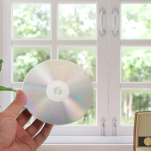 Discos reflectantes de pájaros VICASKY de plástico plateado para ahuyentar en jardín 5