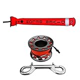Milageto Buzo profesion SMB Boya Marcadora de Superficie Tubo de Señal Inflable Y Carrete de Buceo, Gris