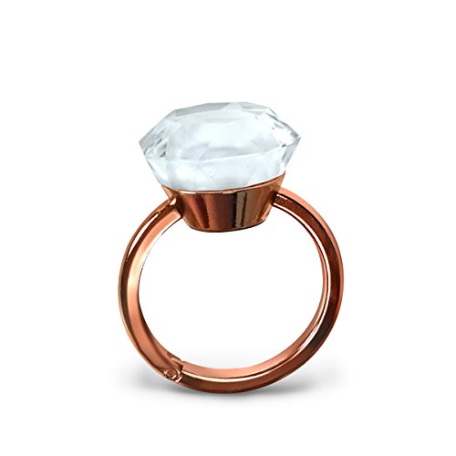 Fred Shine + Dine Oversized Diamond Ring Handbag Hook with LED Light, Rose