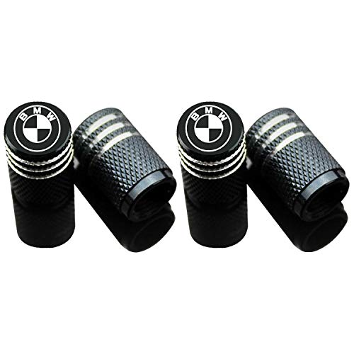 Car Tire Air Valve Caps- Auto Wheel Tyre Dust Stems Cover with Logo Emblem Waterproof Dust-Proof Universal fit for Cars, SUV, Truck, Motorcycles 4 Pieces