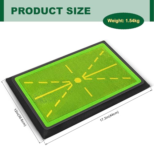 Golf Practice Mat with Swing Path Feedback – Heavy Duty Anti-Slip Rubber Base for Indoor/Outdoor Training | Portable Divot Board for Swing Analysis for Beginners & Experienced Players - Image 2