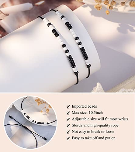 UNGENT THEM Pinky Promise Matching Bracelet for Couples Soulmate Man Distance Relationship Gifts for Women Men Him Her…3