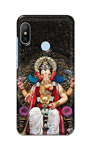 Image of PRINTFIDAA Lord Ganesh Bappa Moriya Printed Designer Hard Back Case Cover for Xiaomi Mi A2 -(TI) MVN1010