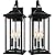 Roravilila 2-Pack 23" Extra Large Outdoor Wall Lights Candelabra 3-Light, IP65 Waterproof Exterior Lights with Clear Glass Front Porch Lanterns Outdoor Wall Sconce Lighting Outside Coach Lights, E12