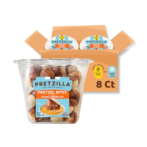 Pretzilla Soft Pretzel Bites Tub with Nacho Cheese Dip &