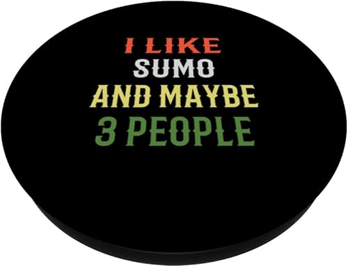 Miniatura 2 de Retro Sumo Instructors Design I Like Sumo And Maybe 3 People PopSockets Standard PopGrip
