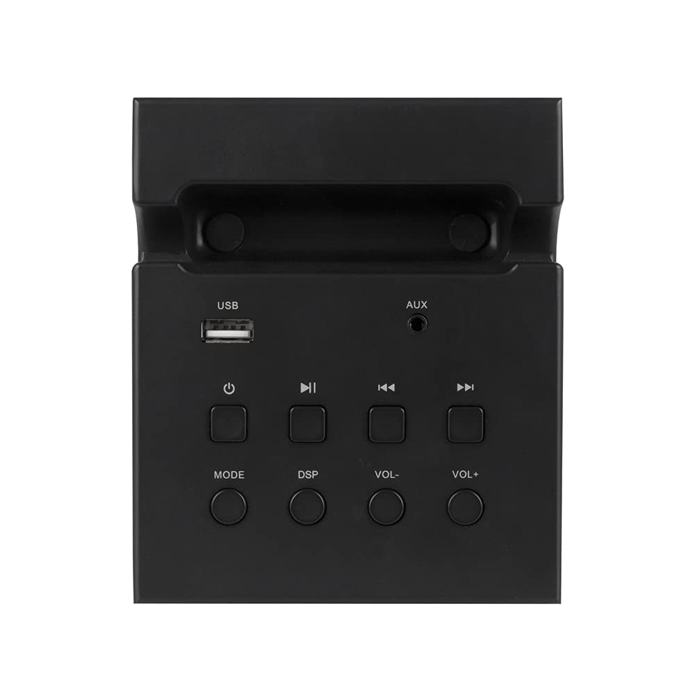 NGS SKY CHARM 2.1- Altoparlante a Torre Bluetooth da 80W con Ingresso Ottico, USB, Radio FM e AUX IN, Nero