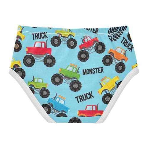 Cotton Girls Underwear Toddlers Colorful Cartoon Monster Truck Blue Girl Panties Cute Funny Briefs Undies Kids 2t2