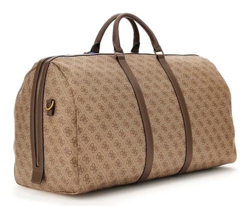 GUESS Milano Weekender Beige/Brown/Blue