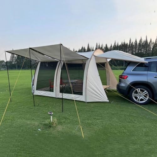 COMEDYKING トンネルテント 4人〜6人用 耐水 遮熱 UVカット シルバーコーティング 2ルーム ファミリーシェルター オールシーズン対応 キャンプ アウトドア シルバーコーティング キャンプ 車中泊 デイキャンプ 65*310*220cm (3