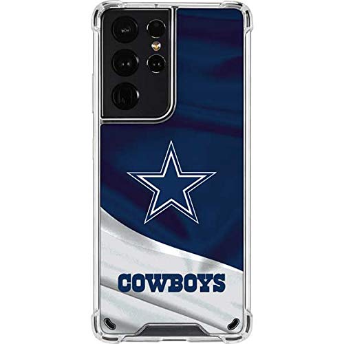 Skinit Clear Phone Case Compatible with Galaxy S21 Ultra 5G - Officially Licensed NFL Dallas Cowboys Design