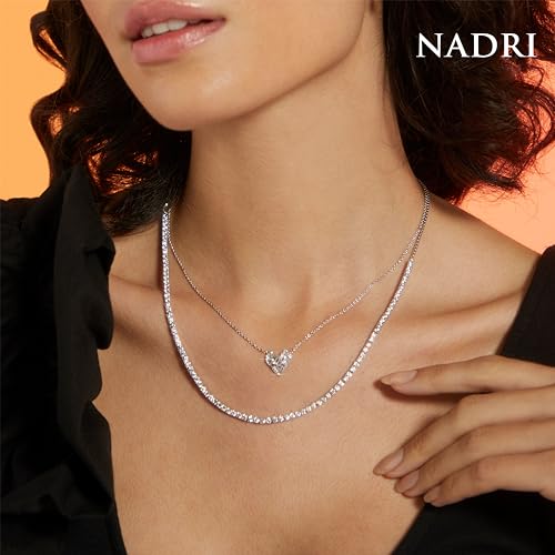 NADRI 18K Gold Plated Heart Necklace - Necklaces for Women With Extender2