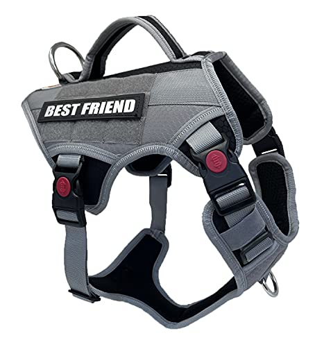 Albcorp-Working-Dog-Vest-Harness--No-Pull-Service-Dog-Vest--with-Reflective-Removable-Hook-and-Loop-Patches-for-Walking-Training-Hiking Working Dog Harness with Loop Patches