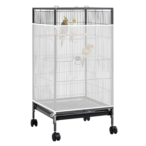 Trinkrittey Extra groß Vogelkäfig Schutznetz, Universal Vogelkäfig Abdeckung Nylon Mesh Geeignet für Runde Quadratische Käfige