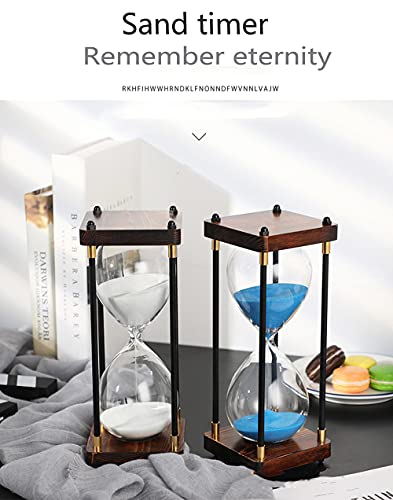 Bawaqaf Premium Large Hourglass Sand Timer 60 Minutes,Decorative Sandglass Clock,Modern Hour Glass Timers Gift For Men & Women,Time Management Tools For Classroom Kitchen Home Office Desk Decor,White #TOP4