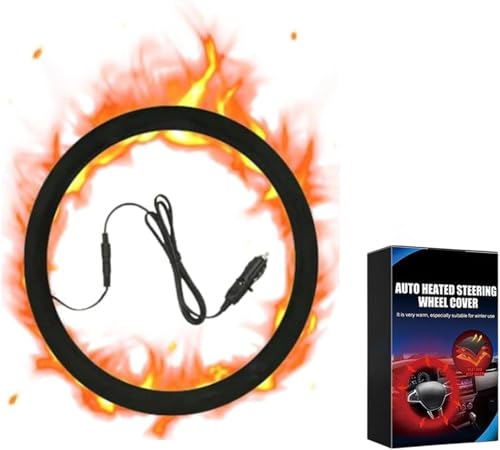 Heated Steering Wheel Cover, Car Steering Wheel Heater, Winter, OD 14.5-15 Inch,...