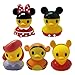 Jouet canard en caoutchouc, Hilloly 5 Pièces Jouets de Bain pour Bébé, Mini jouet canard Jouet de Bain Canard Jaune Mini Jouets d'eau de Piscine pour Tout-Petits bébés (5-8CM)