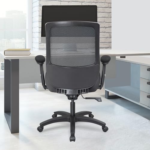 BOLISS Big and Tall 400lbs Mesh Computer Ergonomic Chair,Office Chair, Desk Chair,Height Adjustable Armrest,Lumbar Support,Swivel Computer Task Chair-Black