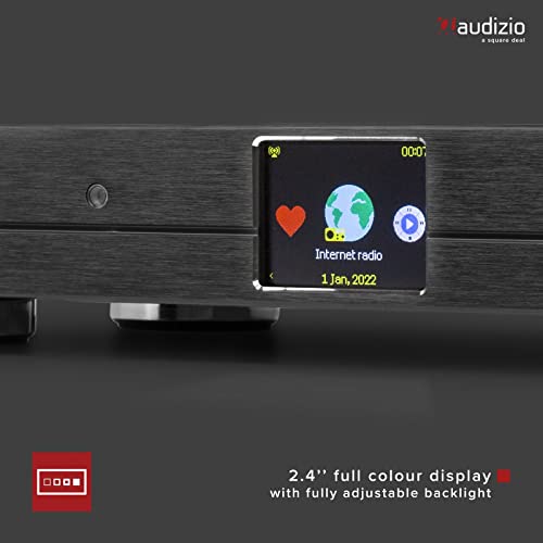 Audizio Trento - Internetradio WLAN, DAB Radio mit Bluetooth, WiFi Mediaplayer, Fernbedienung, 2,4 Zoll TFT Display, 99 Speicherplätze, Sleeptimer, Wecker, DAB Plus Radio, FM Tuner, Radio Receiver – Bild 5