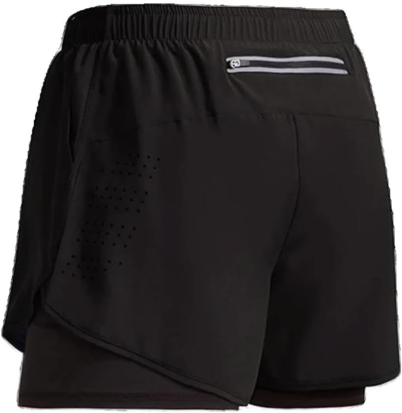 Sport Shorts Men Sportswear in Short Pants Double-Deck Beach Bottoms Summer Fitness Training Jogging Running