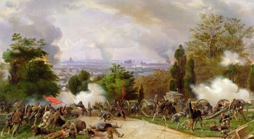 Impression Toile Combat au Cimetière du Père Lachaise affiche dart classique 60x90cm