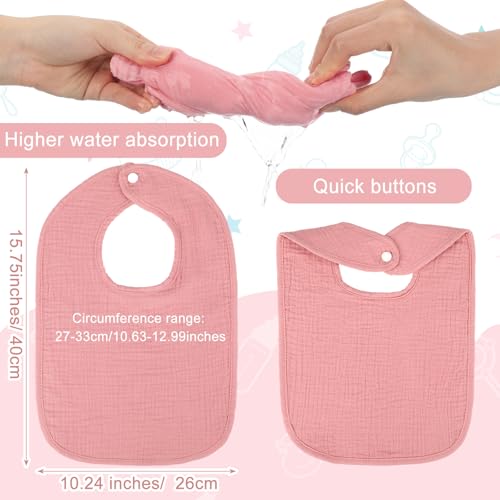 Image of Toulite 6 Pack Muslin Baby Bibs Baby Bandana Drool Bibs Cotton for Unisex Boys Girls Soft Absorbent for Teething and Drooling