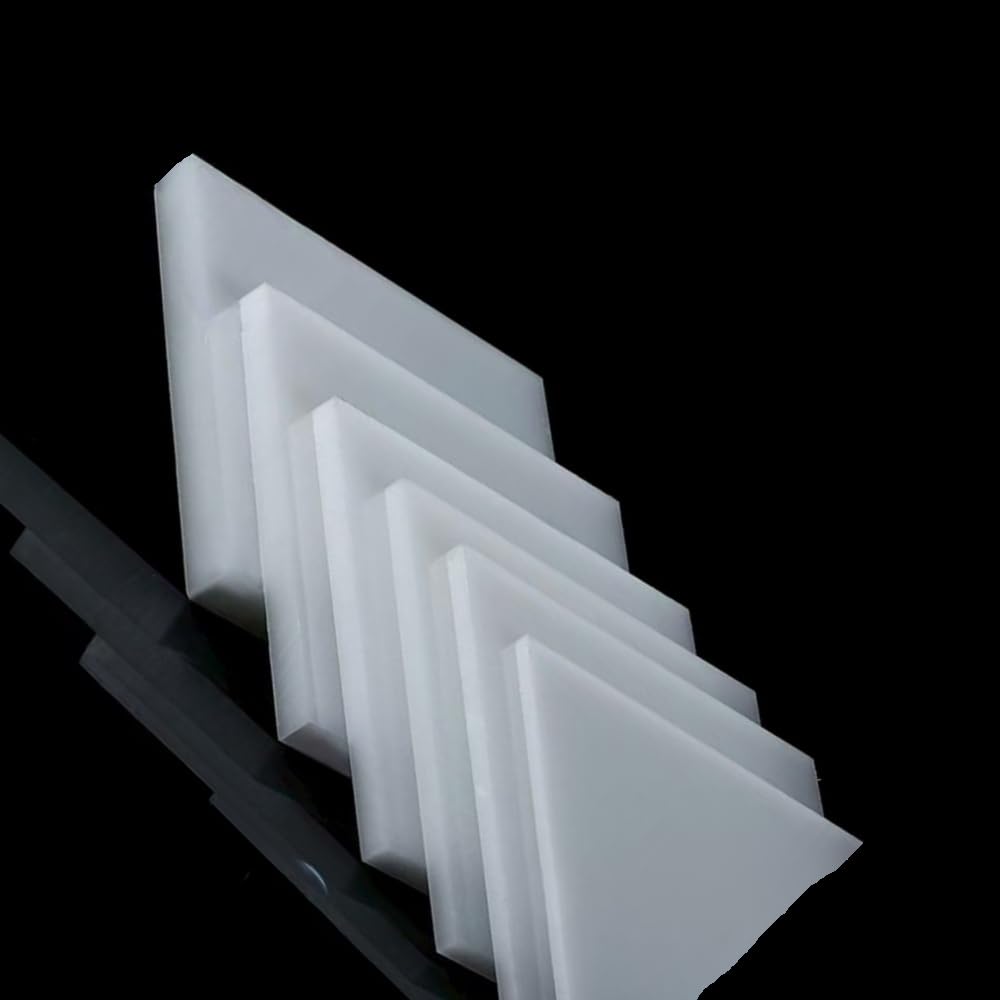 Lámina de polipropileno blanco (PP) for proyectos de bricolaje e ingeniería - 300 mm x 300 mm, 2 unidades(300x300x6mm)