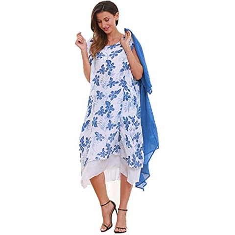Women's Plus Size Floral Hi-Low Dress Set Cover