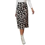 LYANER-Womens-Casual-Boho-Printed-High-Waist-Side-Split-Hem-Zipper-Midi-Skirt