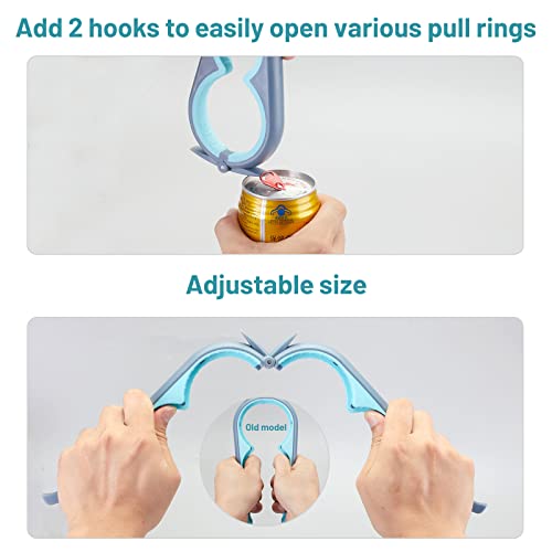 Latest Jar Bottle Opener For Weak Hands,4 &5 In 1 Multi Function Non-Slip Can Lid Opener Tools With Silicone Jar Gripper Pad,Suitable For Seniors,Children And Arthritic Hands (4-Piece -Set) New Blue-B #TOP1