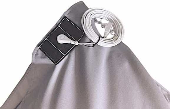 Miniatura 2 de Redemption Shield Sábana bajera ajustable 10% plata 90% algodón peinado, puesta a tierra para un mejor sueño, gris, tamaño California King