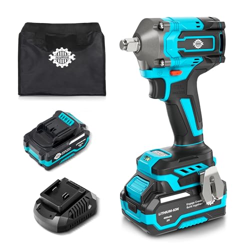 Cordless Impact Wrench 442.5Ft-lbs 20V Brushless