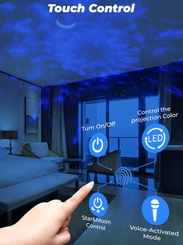 YIFAFA Tuya Smart Star Projector WiFi Starry Sky Projector Waving Night Light LED colorido APP contr