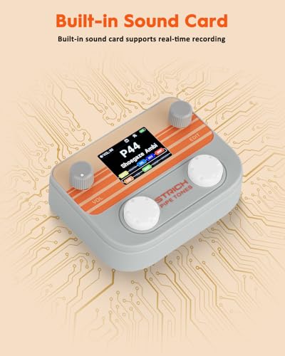 Image of STRICH Pipe Tones Pocket Multi-Effects Processor for Guitar and Bass with 10 Effect Modules 125 Effects 40s Looper 100 Drum Patterns USB Audio Interface Wireless Control (Gray)