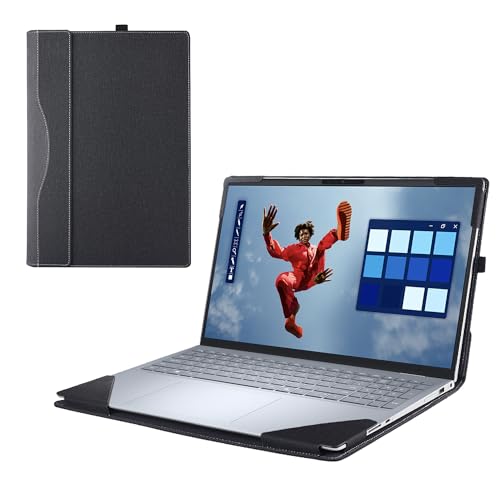 Laptop Case Cover for Hp Envy X360 15-fe/15t-fe/15t /15z/15-ed/15-er/15t-es100 2-in-1 PU Leather Laptop Sleeve Computer Protection Sleeve(Black)