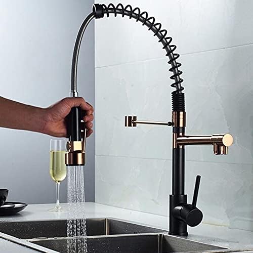 Robinet de cuisine pour bar et îlot central avec bec pivotant or