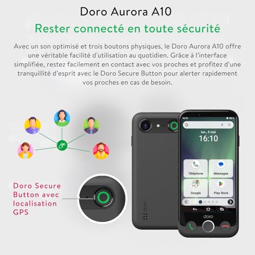 Smartphone senior Doro Aurora A10 pour ne plus s'isoler