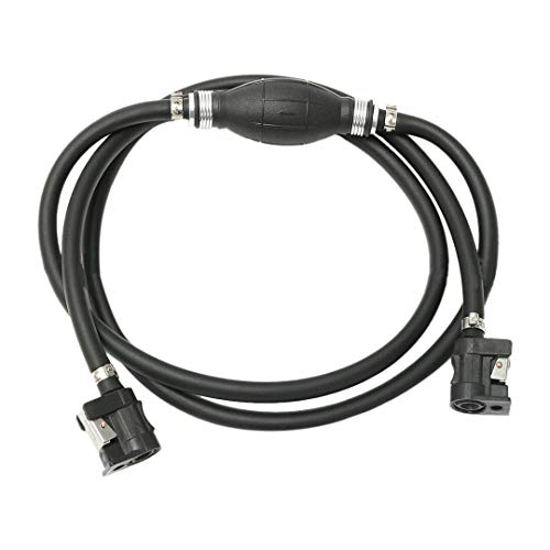 Alliteqwe Fuel Line Assembly Fuel Line Hose Assy for Marine Johnson 3/8in Boat Motor Fuel Gas Hose Line Assembly Outboard nnector, Black