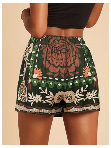 Image of SweatyRocks Women's Boho Mini Skirts Floral Shorts Tie Side Wrap Skorts