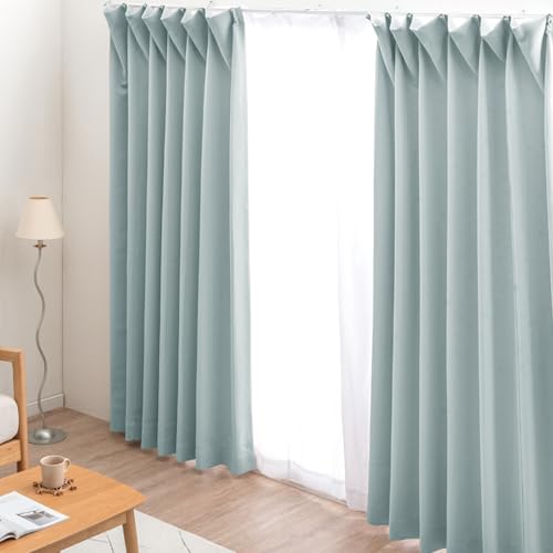 カーテン、ドレープカーテン、幅150×長さ178cm、遮光性、ブルー色 カーテン、ドレープカーテン、幅150×長さ178cm、遮光性、ブルー色