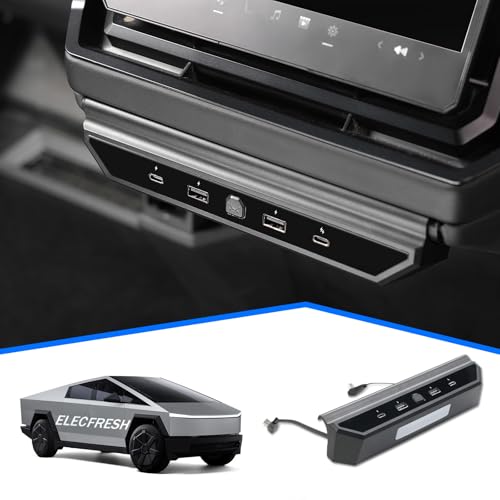 ELECFRESH for Cybertruck Accessories Rear Seat USB Hub,