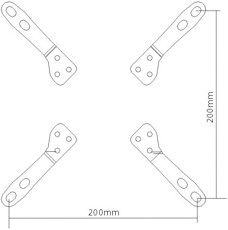 Mount Plus 201P Adapter Bracket Convert VESA 100x100mm to VESA 200x200mm and 200x100mm (Fits Most 23" to 42" Flat Panel TV)