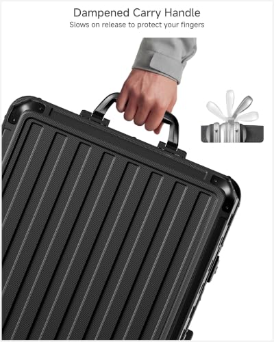 Image of LUGGEX 2-Piece Zipperless Luggage Set, 21 /30 Inch, Jet Black