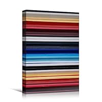 Canvas Wall Art Gradient Pattern Abstract Colorful Geometric Hallway Minimalist Mixed Media Multicolor Patterns - 12x18 inches